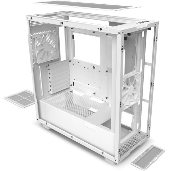 NZXT H7 Flow RGB con Ventana blanco mate - Imagen 3