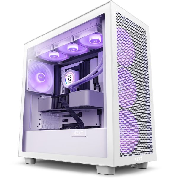 NZXT H7 Elite con Ventana RGB blanco mate