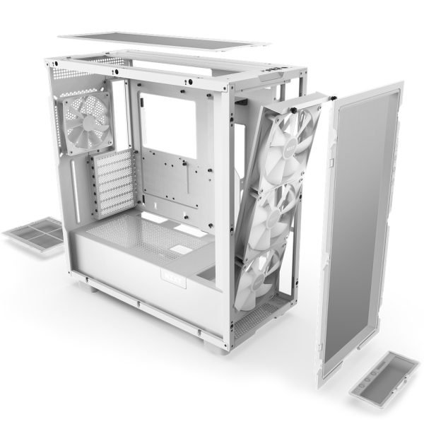NZXT H7 Elite con Ventana RGB blanco mate - Imagen 6